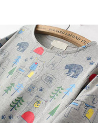 Forest Print Grey T Shirt