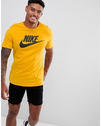 Nike Futura Logo T Shirt In Yellow 696707 753