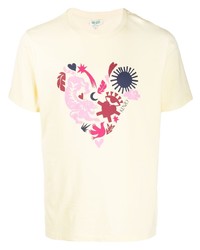 Kenzo Heart Print Crew Neck T Shirt