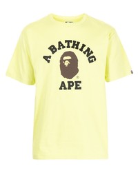 A Bathing Ape Logo Print Cotton T Shirt