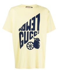 Gucci Logo Print Cotton T Shirt