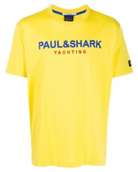 Paul & Shark Logo Print Crew Neck T Shirt
