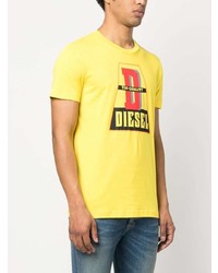 Diesel Logo Print Shortsleeved Cotton T Shirt