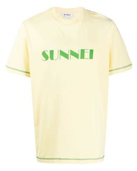 Sunnei Logo Print T Shirt