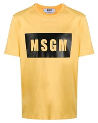 MSGM Logo Print T Shirt