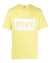 MSGM Logo Print T Shirt