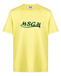 MSGM Logo Print T Shirt