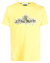 Stone Island Logo Print T Shirt