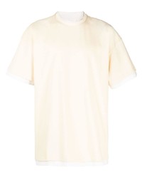 Jil Sander Logo Print Two Tone T Shirt