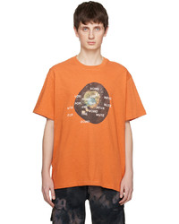 Song For The Mute Orange Printed T Shirt
