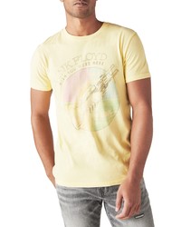 Lucky Brand Pink Floyd Wish Graphic Tee In Pale Banana At Nordstrom