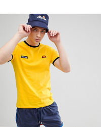Ellesse Ringer T Shirt With Small Logo In Yellow