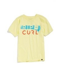 Rip Curl Proade Graphic T Shirt Yellow Medium