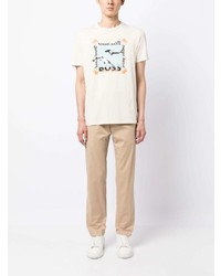 BOSS Shark Print Cotton T Shirt