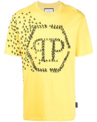 Philipp Plein Skull Bones Logo Print T Shirt