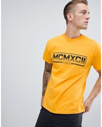 New Look T Shirt With Mcmxcii Print In Mustard