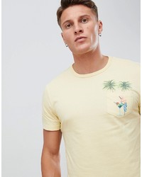 Burton Menswear T Shirt With Pocket In Yellow