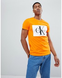 Calvin Klein Jeans T Shirt With Reissue Box Logo Tiger