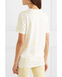 Ganni Verbena Embroidered D Cotton Jersey T Shirt