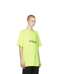 Off-White Yellow 3d Pencil T Shirt