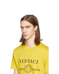 Versace Yellow Medusa Logo T Shirt