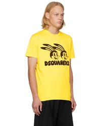 DSQUARED2 Yellow Printed T Shirt