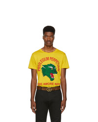 Gucci Yellow Privilegium Perfectuum Panther T Shirt