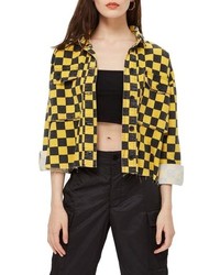 Topshop Yellow Checkerboard Jacket