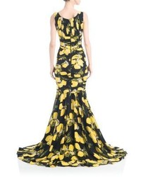 Dolce & Gabbana Charmeuse Lemon Print Gown