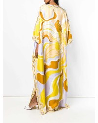 Emilio Pucci Rivera Print Long Kaftan Dress