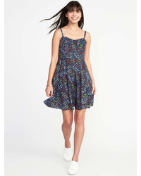 Old Navy Fit Flare Printed Cami Dress For