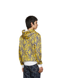 Versace Blue And Gold Barocco Hoodie