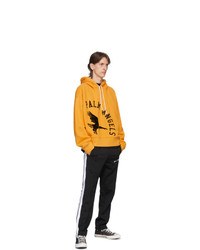 Palm Angels Yellow College Eagle Hoodie