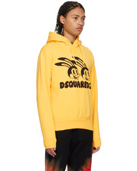 DSQUARED2 Yellow Lunar Ny Hoodie