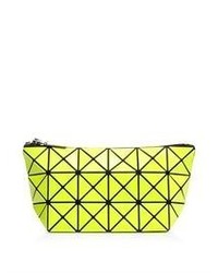 Yellow Print Leather Clutch