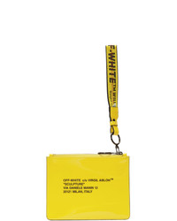 Off-White Yellow Patent Pouch