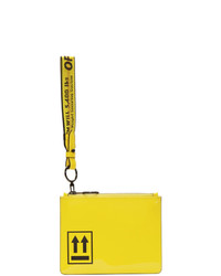 Off-White Yellow Patent Pouch