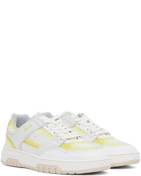 MSGM White Yellow Scrapa Uomo Sneakers