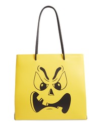 Moschino Pumpkin Face Leather Tote