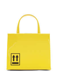 Off-White Yellow Mini Patent Box Bag