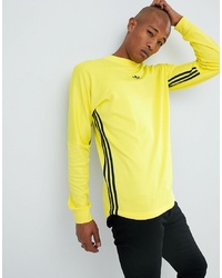 adidas Originals Authentic Long Sleeve Top In Yellow Dj2869