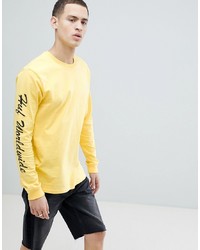 HUF X Felix The Cat Long Sleeve T Shirt With Back Print In Yellow