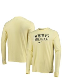 Nike Yellow Club America Voice Long Sleeve T Shirt