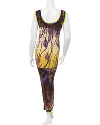 Jean Paul Gaultier Soleil Pleated Sleeveless Maxi Dress