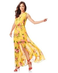 New York & Co. Lace Up Maxi Dress Floral