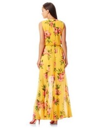 New York & Co. Lace Up Maxi Dress Floral