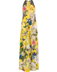 Roberto Cavalli Printed Silk Maxi Dress