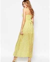 Traffic People Cami Maxi Dress In Ditsy Floral Print