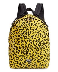 Yellow Print Nylon Backpack