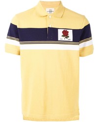 Kent & Curwen Stripe Detail Rose Patch Polo Shirt